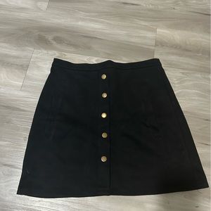 Black Suede Mini Skirt